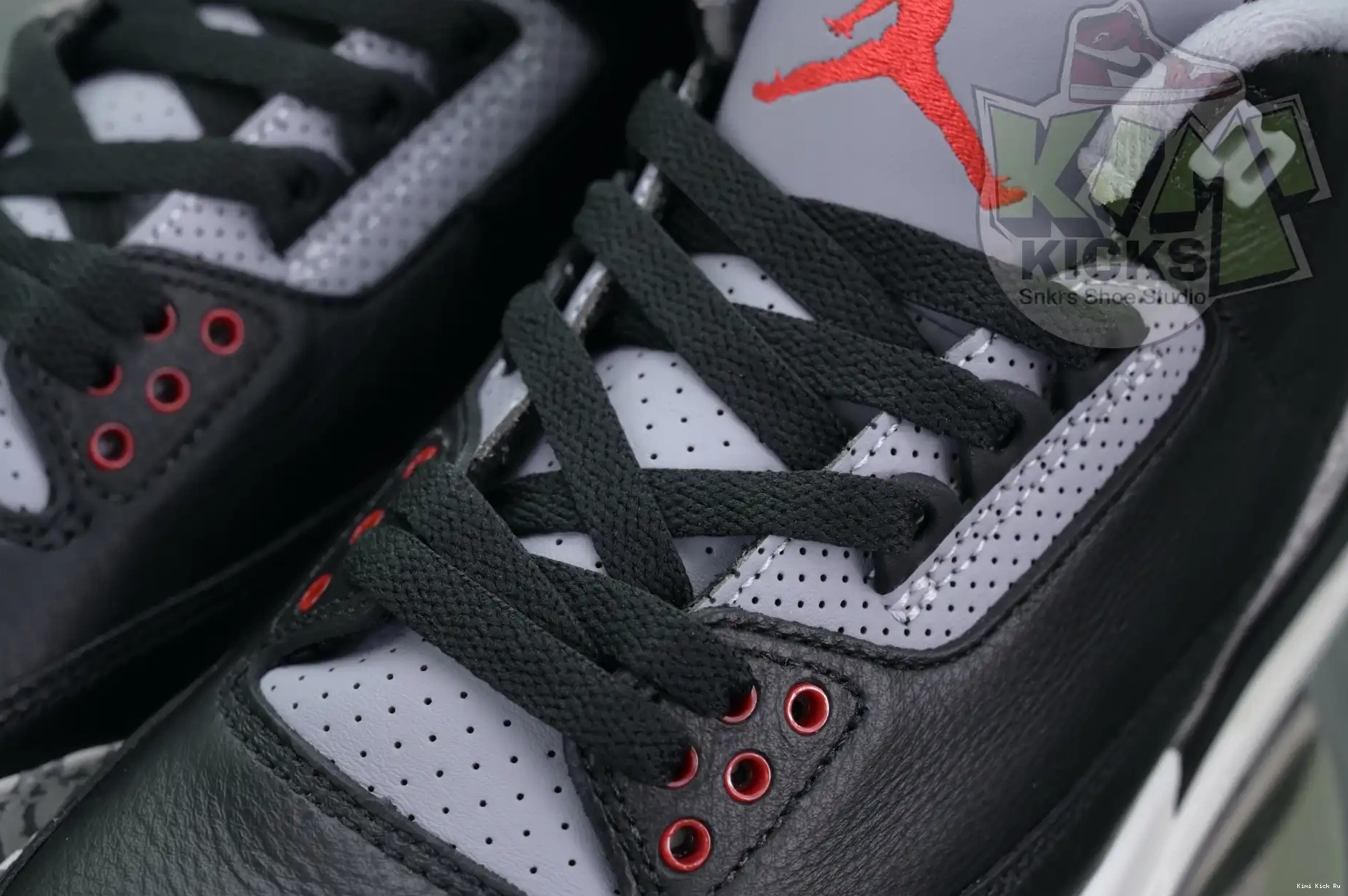 Kimikick Jordan Cement Air 3“Black Reimagined” 0824